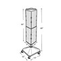 Azar® 40"(H) x 8"(W) x 8"(D) 4-Sided Interlocking Pegboard Display Tower With Square Base, White (65dcc4e6c94d75169dbe8207_ud)