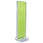 Two-Sided Pegboard Floor Display w/ C-Channel Sides on Studio Base. Panel Size: 16"W x 60"H, Green (700778-GRE)