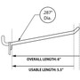 Azar Displays Black Plastic Hook 6 inch 50/Pack (65dcc523c94d75169dbe82b5_ud)