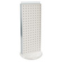 Azar 20"(H) x 8"(W) 2-Sided Non-Revolving Pegboard Counter Unit, White Solid (65dcc581c94d75169dbe83b1_ud)
