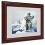 Trademark Fine Art 'Whistler Inukshuk' 11" x 14" Wood Frame Art (65dcc5b6e0870eb6e1382ed9_ud)