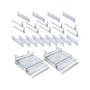 Azar 3.5" x 12" Pegboard Five-Compartment Cosmetic Tray with Tester Tray, Clear, 2/Pack (225840-TESTER-TALL-2PK)