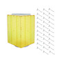 Azar 21" x 14" Pegboard 4-Sided Revolving Counter Display, Yellow, Each (701414-YEL-4C32)