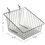 Azar® Sloped Wire Basket, Chrome, 8"(H), 2/Pk (65dcc5f2c94d75169dbe851d_ud)