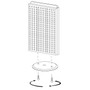 Azar 22"(H) x 13 1/2"(W) 2-Sided Pegboard Counter Unit, Clear Translucent (65dcc604c94d75169dbe8565_ud)
