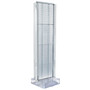 Two-Sided Pegboard Floor Display w/ C-Channel Sides on Studio Base. Panel Size: 16"W x 60"H, Clear (700778-CLR)