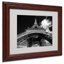 Trademark Fine Art 'Paris Eiffel Tower 1' 11" x 14" Wood Frame Art (65dcc98be0870eb6e1383bd1_ud)