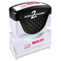 Accu-Stamp2® One-Color Pre-Inked Shutter Message Stamp, MAILED, 1/2" x 1-5/8" Impression, Red Ink (035586)