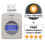 uPunch Electronic Calculating Time Clock Starter Bundle Punch Card System, White (HN2500)