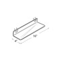Azar® 16" x 4" Acrylic Shelf For Pegboard/Slatwall, Clear, 4/Pk (65dcf134e8837636b119fb4e_ud)