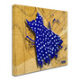 Trademark Roderick Stevens "White on Blue" Gallery-Wrapped Canvas Art, 35" x 35" (65dcf193e8837636b119ff2e_ud)