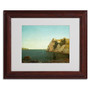 Trademark John Kensett "Beacon Rock Newport Harbour" Art, White Matte With Wood Frame, 11" x 14" (65dcf194e8837636b119ff37_ud)