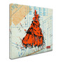 Trademark Roderick Stevens "Shoulder Dress Orange n Black" Gallery-Wrapped Canvas Art, 18" x 18" (65dcf1a1e8837636b119fff2_ud)