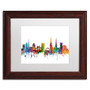 Trademark Fine Art ''Coventry England Skyline'' by Michael Tompsett 11" x 14" White Matted Wood Frame (MT0541-W1114MF)