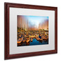 Trademark David Ayash "Marina ...Southern California" Art, White Matte With Wood Frame, 16" x 20" (65dcf1c1e8837636b11a0191_ud)