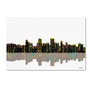 Trademark Fine Art ''Anchorage Alaska Skyline'' by Marlene Watson 12" x 19" Canvas Art (MW0038-C1219GG)
