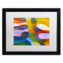 Trademark Fine Art ''Dappled Light Palm 3'' by Amy Vangsgard  16" x 20" White Matted Black Frame (AV0112-B1620MF)
