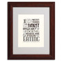 Trademark Megan Romo "Take Time to Eat II" Art, White Matte W/Wood Frame, 11" x 14" (65dcf1fce8837636b11a044b_ud)