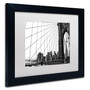 Trademark CATeyes "Brooklyn Bridge 4" Art, White Matte W/Black Frame, 11" x 14" (65dcf230e8837636b11a06a1_ud)