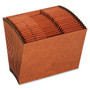 Globe-Weis Accordion File, AlphabeticalIndex, 21 Pocket, Letter, Brown, Each (R217AHD)