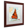 Trademark Roderick Stevens "Shoulder Dress Orange n Black" Art, White Matte W/Wood Frame, 16" x 16" (65dcf24de8837636b11a07e7_ud)