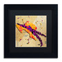 Trademark Fine Art Roderick Stevens 'Orange Hat Purple Feathers' 11 x 11 (RS984-B1111BMF)