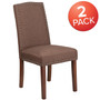Flash Furniture Polyester Accent Chair, Brown Fabric (2QYA139349BN)