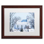 Trademark Fine Art ''A Rural Chapel'' by Kurt Shaffer 16" x 20" White Matted Wood Frame (KS01090-W1620MF)