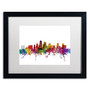 Trademark Fine Art ''Kansas City Skyline'' by Michael Tompsett 16" x 20" White Matted Black Frame (MT0567-B1620MF)