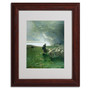 Trademark Giovanni Segantini "After Storm" Art, White Matte W/Wood Frame, 11" x 14" (65dcf2b2e8837636b11a0d5a_ud)