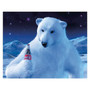 Trademark Fine Art 'Coke Polar Bear with Coke Bottle' 28" x 36" Canvas Art (65dcf2cae8837636b11a0e68_ud)
