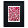 Trademark Fine Art ''Moscow City Street Map IV'' by Michael Tompsett 16" x 20" Black Matted Black Frame (MT0850-B1620BMF)