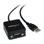 StarTech 6 ft. USB to Serial RS232 Adapter Cable With COM Retention, Black (65dcf304e8837636b11a10f1_ud)