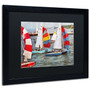 Trademark Michelle Calkins "After the Regatta" Art, Black Matte With Black Frame, 16" x 20" (65dcf32fe8837636b11a1349_ud)