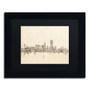 Trademark Fine Art ''San Francisco Sheet Music II'' by Michael Tompsett 11" x 14" Black Matted Black Frame (MT0824-B1114BMF)