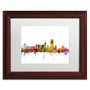 Trademark Fine Art ''San Francisco City Skyline'' by Michael Tompsett 11" x 14" White Matted Wood Frame (MT0547-W1114MF)