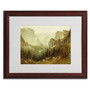 Trademark Thomas Hill "Hunting In Yosemite 1890" Art, White Matte W/Wood Frame, 16" x 20" (65dcf358e8837636b11a1493_ud)