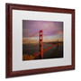 Trademark David Ayash "Golden Gate Bridge" Art, White Matte With Wood Frame, 16" x 20" (65dcf36fe8837636b11a14ee_ud)