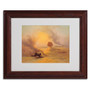 Trademark Johann Frey "Caravan Caught in Sinum Wind" Art, White Matte With Wood Frame, 11" x 14" (65dcf395e8837636b11a1596_ud)