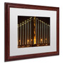 Trademark David Ayash "Bay Bridge - San Francisco" Art, White Matte With Wood Frame, 16" x 20" (65dcf3ace8837636b11a160f_ud)