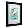 Trademark Carla Martell "Fish Boy" Art, White Matte W/Black Frame, 11" x 14" (65dcf3d6e8837636b11a16c5_ud)