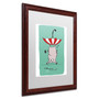 Trademark Carla Martell "Upside Down Animal" Art, White Matte W/Wood Frame, 16" x 20" (65dcf3efe8837636b11a1772_ud)