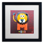 Trademark Fine Art ''Roar The Lion'' by Design Turnpike 16" x 16" White Matted Black Frame (ALI1281-B1616MF)
