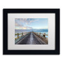 Trademark Fine Art Chris Moyer 'Carpinteria Pier View I' 11 x 14 Framed Art Print (ALI0771-W1114MF)