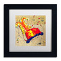 Trademark Fine Art Roderick Stevens 'Red Hat Orange Feathers' 11 x 11 (RS987-B1111BMF)