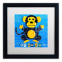 Trademark Fine Art ''Oo Ah Ah the Monkey'' by Design Turnpike 16" x 16" White Matted Black Frame (ALI1264-B1616MF)