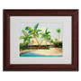 Trademark Rio "Hidden Cove" Art, White Matte With Wood Frame, 11" x 14" (65dcf469e8837636b11a19b6_ud)