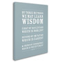 Trademark Megan Romo "Three Ways to Wisdom" Gallery-Wrapped Canvas Art, 14" x 19" (65dcf469e8837636b11a19b7_ud)