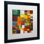 Trademark Michelle Calkins "Brocade Color Collage 1" Art, White Matte With Black Frame, 16" x 16" (65dcf476e8837636b11a19d6_ud)
