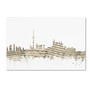 Trademark Fine Art ''Toronto Canada Skyline Sheet Music'' by Michael Tompsett 30" x 47" Canvas Art (MT0831-C3047GG)